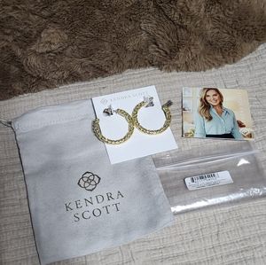 Maggie Small Hoop Earrings in Gold Filigree by Kendra Scott